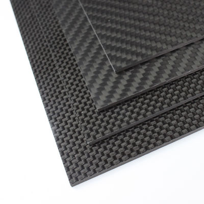 Folha de fibra de carbono 3k 3mm espessa 1 4 &quot; 1,5 mm brilhante mate simples Twill tecido