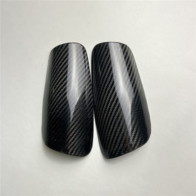 Fibra de carbono Twill Matt Adulto Futebol Futebol Guarda de calça Manga pequena Amarelo/Negro OME