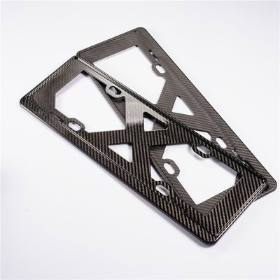 Cadro de placa de licença de fibra de carbono azul Carregador de placa de carro de fibra de carbono para automóveis dos EUA Canadá