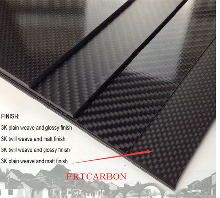 Peso leve Folha de placa de fibra de carbono 1 mm 2 mm 10 mm Para drone UAV 48 X 96 4 X8