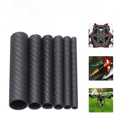 Tubo de fibra de carbono 10mm 12mm 15mm 18mm 22mm 30mm 40mm 50mm