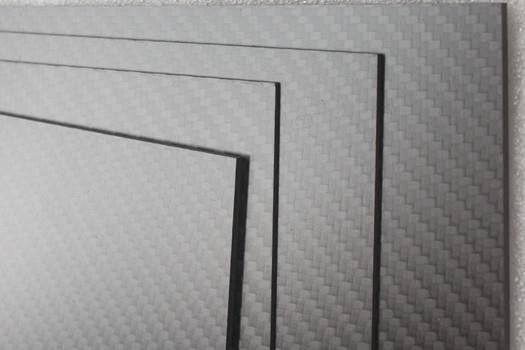 Pressão a quente 1 mm 1,5 mm 2 mm 3 mm 4 mm 3K Twill Brilhante de fibra de carbono