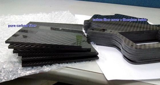 Fibra de carbono aparência misturada placa de fibra de vidro folha de painel 1 mm