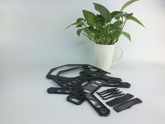 Serviço de Máquinas de Processamento CNC de Fibra de Carbono Partes de Mecânica CNC de Placas de Fibra de Carbono para Quadros de Copter/FPV